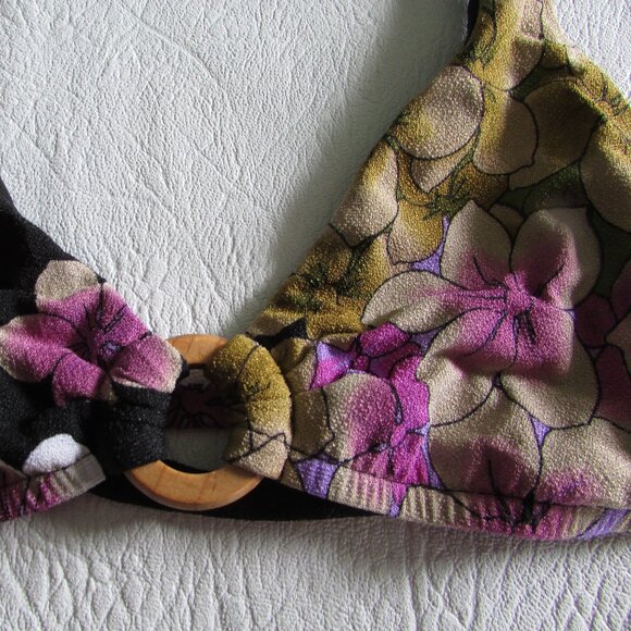 BECCA INC Purple Floral Bikini - Sz S - NEW - Picture 8 of 12